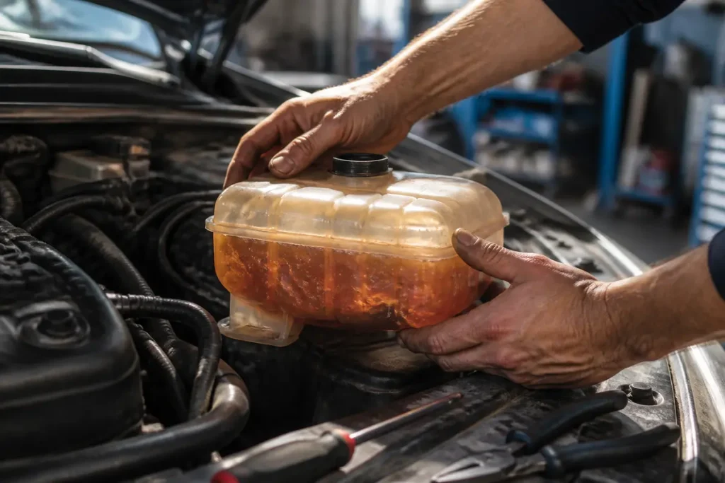 Que faire si votre liquide de refroidissement marron dans le vase d’expansion?